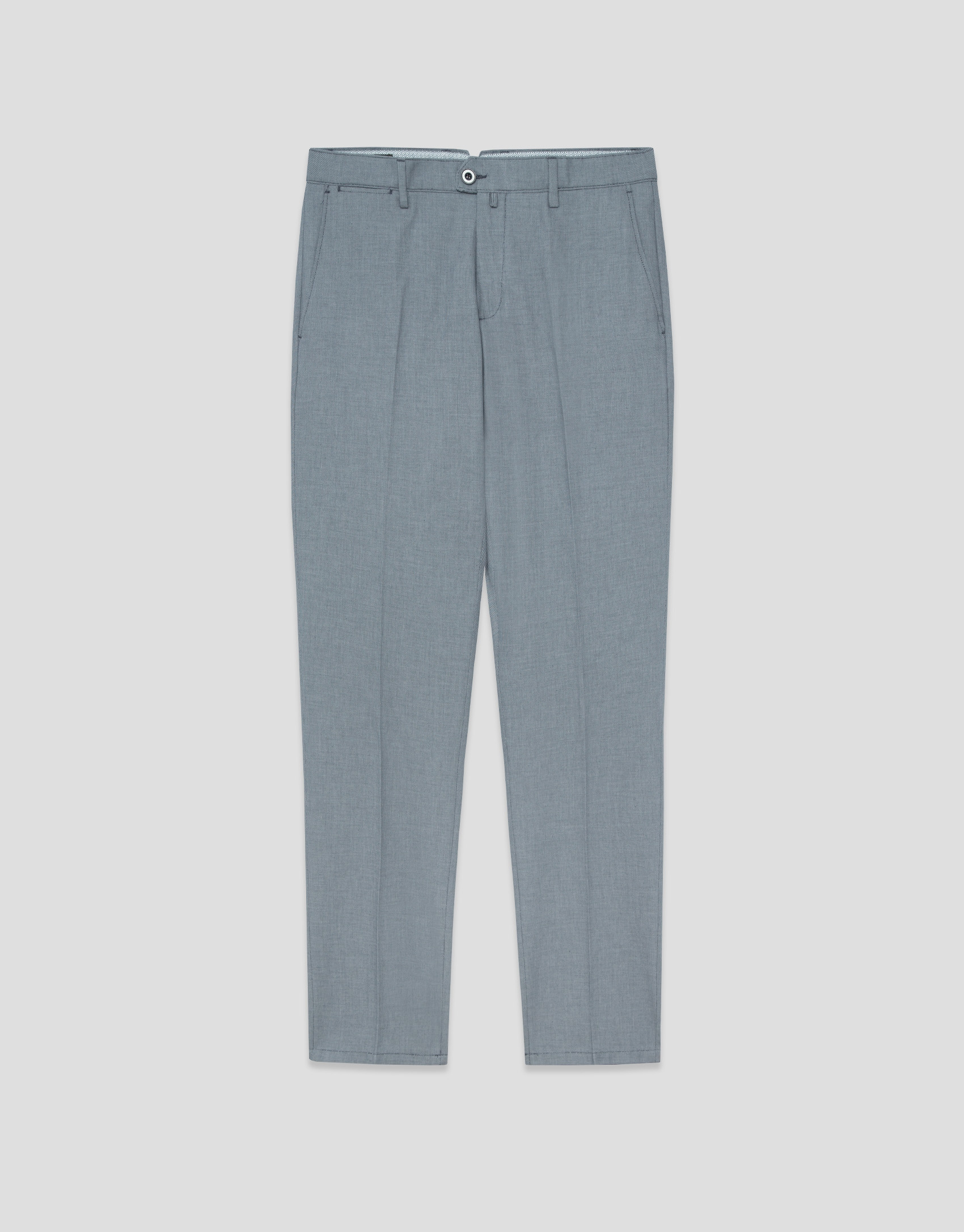 Pantalón chino ojo de perdiz marino - Hombre | Roberto Verino