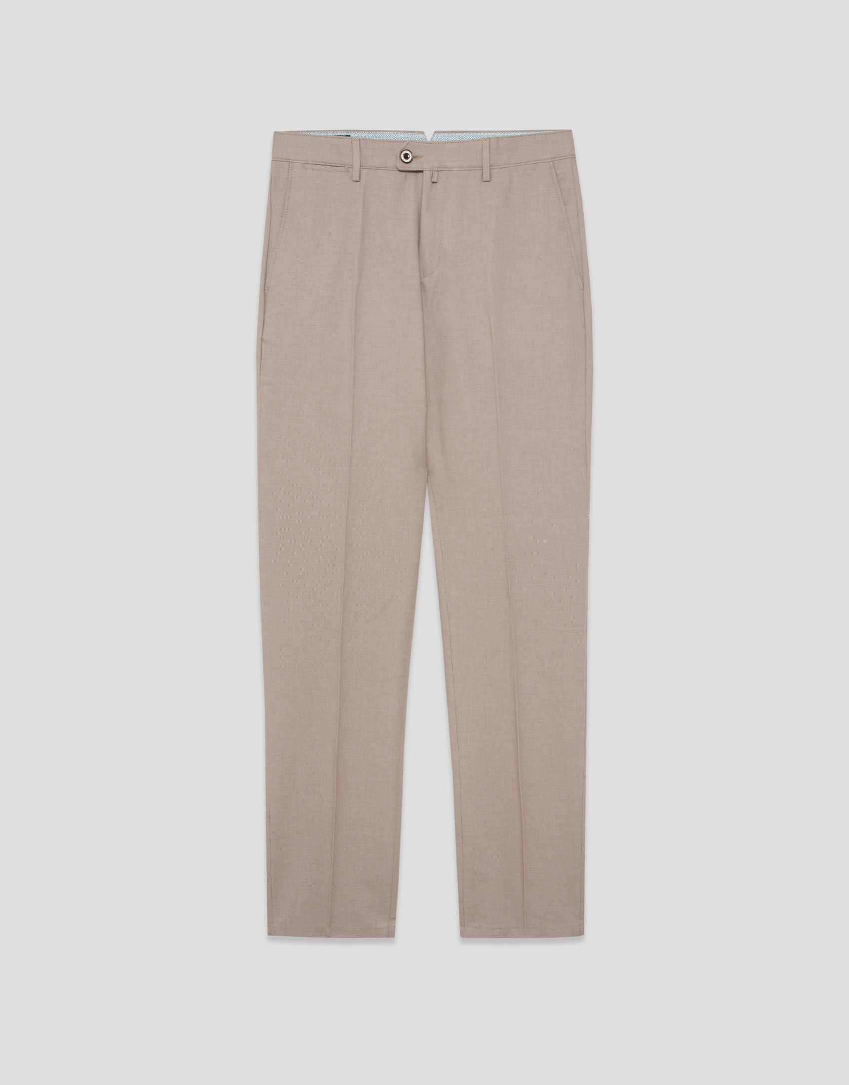 Pantalón chino ojo de perdiz visón - Hombre | Roberto Verino