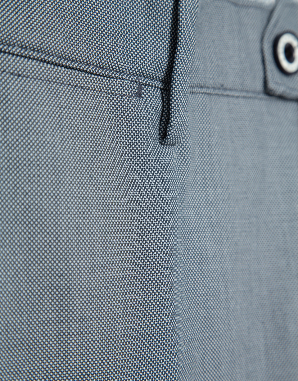 Pantalón chino ojo de perdiz marino - Hombre | Roberto Verino