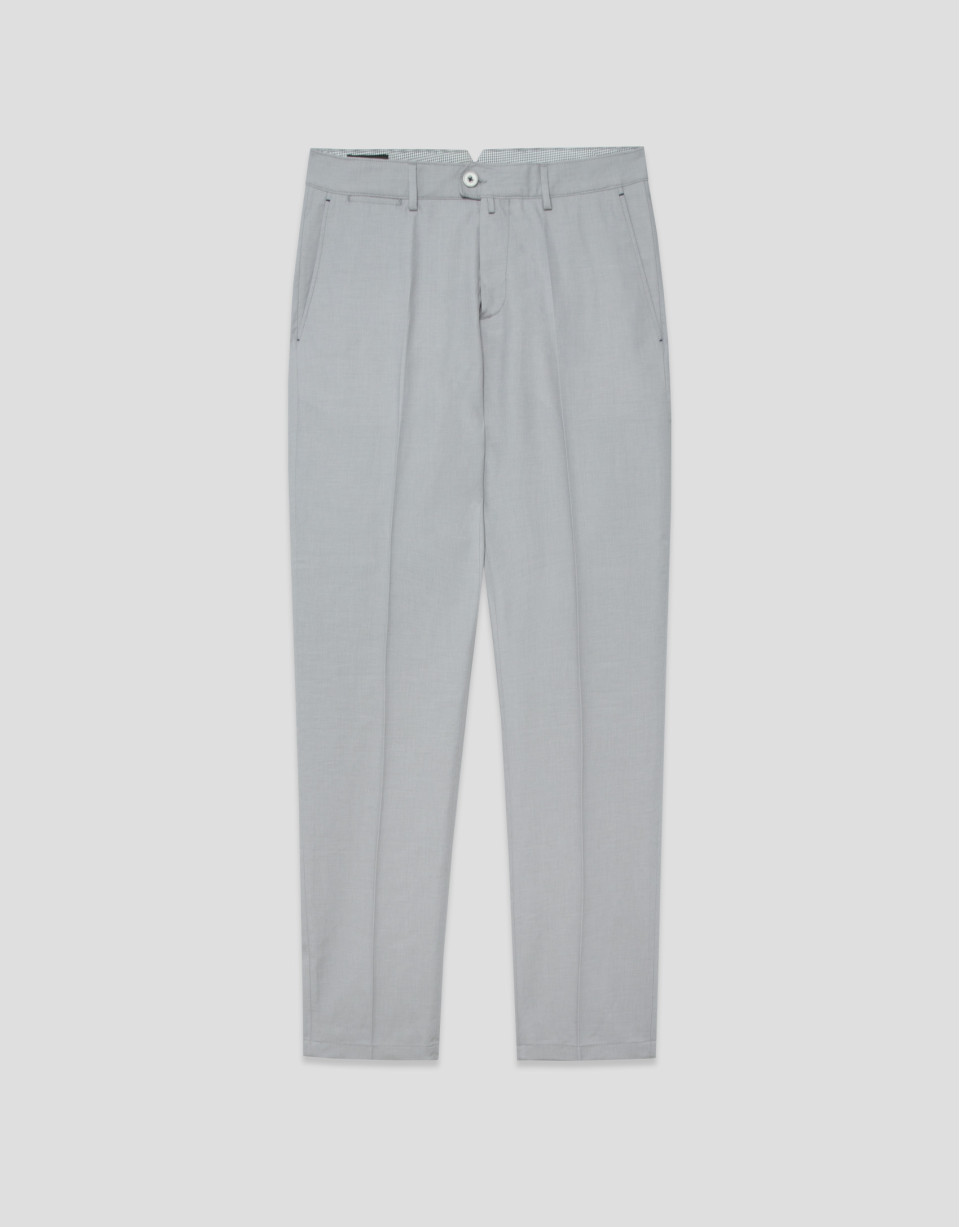 Pantalón chino ojo de perdiz gris - Hombre | Roberto Verino