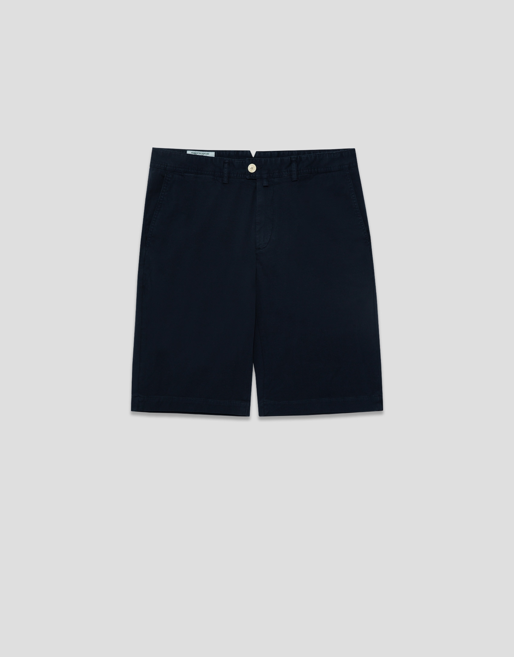 Navy cotton Bermuda shorts - Man - SS2026 | Roberto Verino