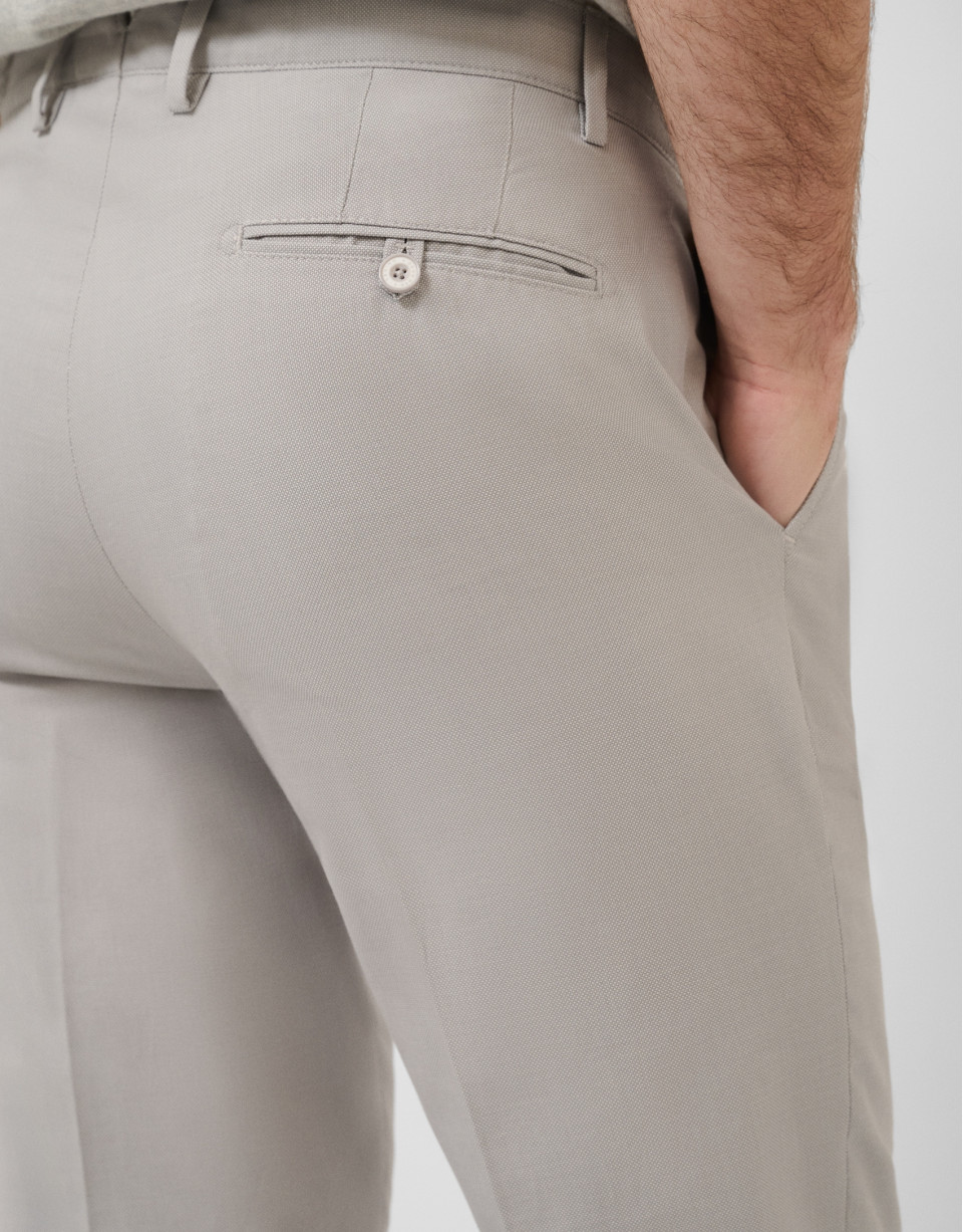 Pantalón chino ojo de perdiz gris - Hombre | Roberto Verino