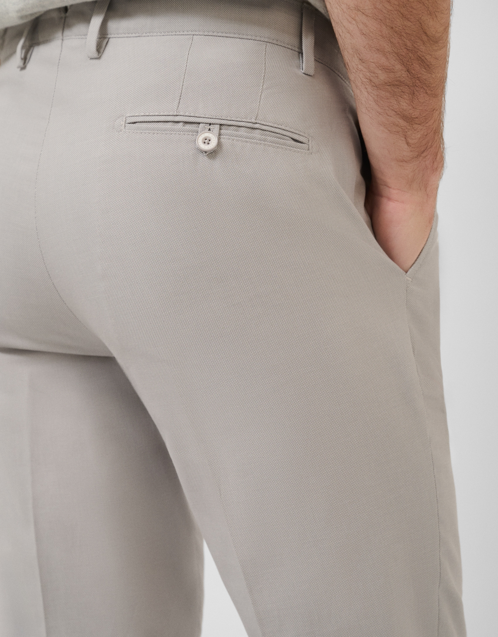 Pantalón chino ojo de perdiz gris - Hombre | Roberto Verino