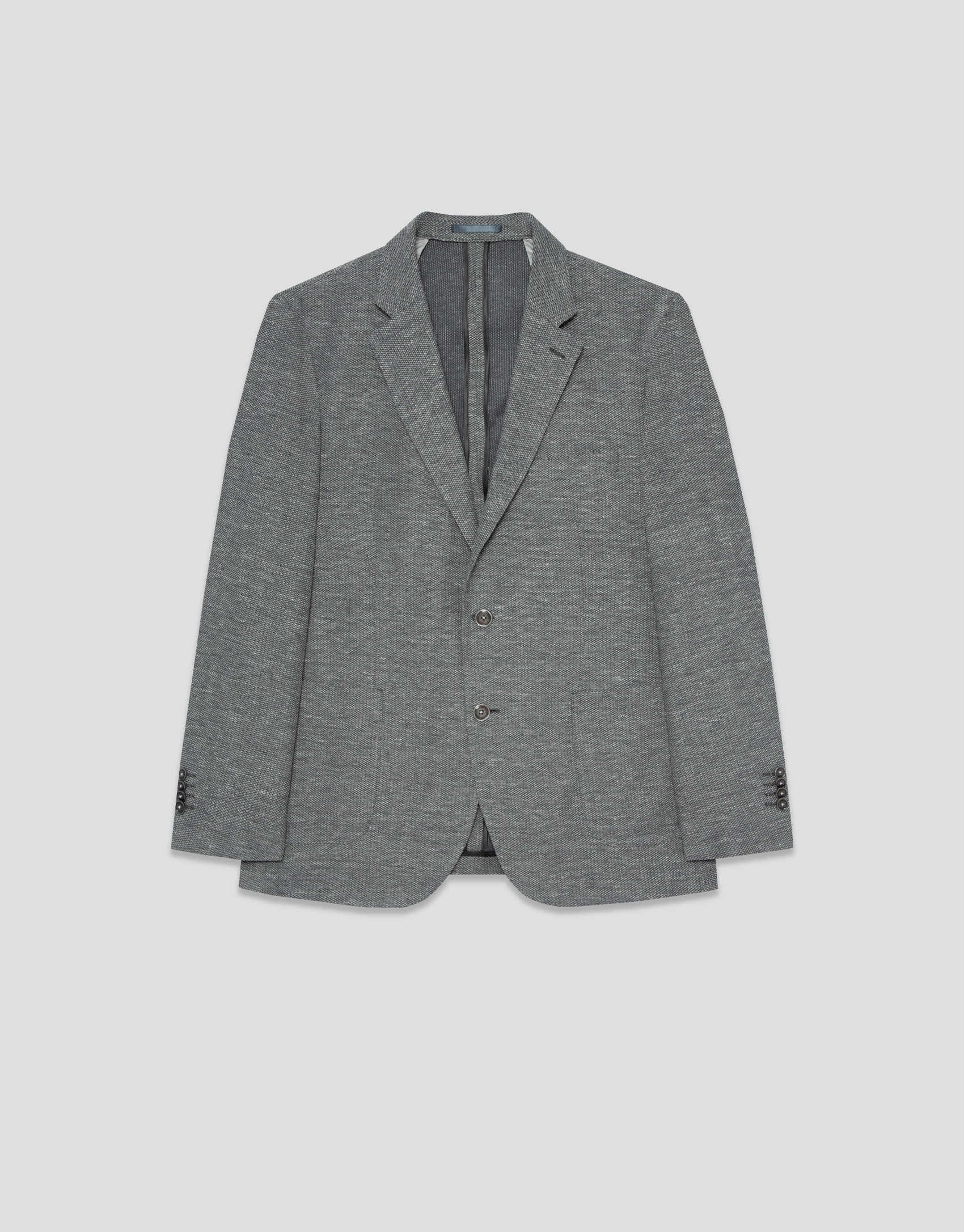 Comfortable grey cotton blend knit jacket - Man | Roberto Verino
