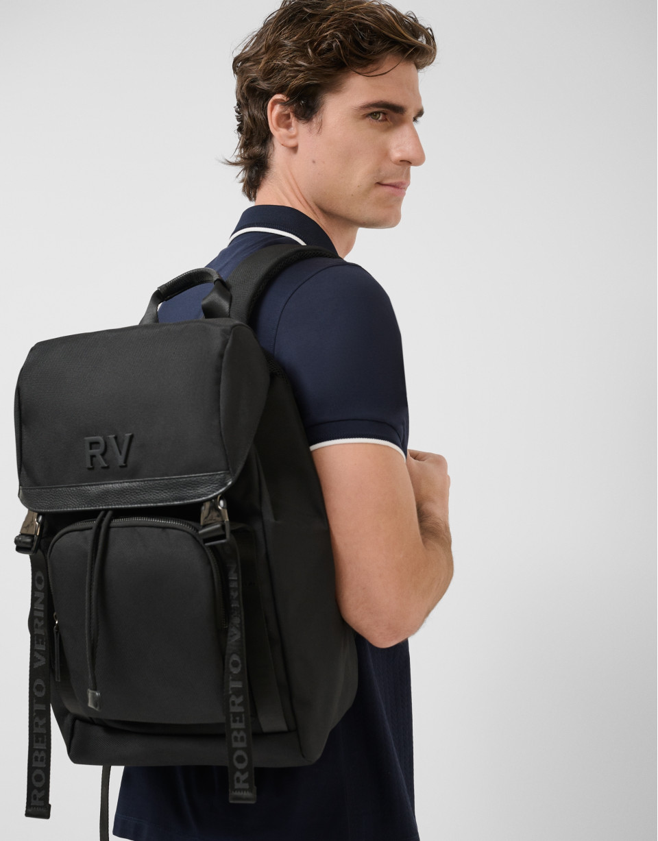 Mochila Work nailon negro - Hombre - PV2025 | Roberto Verino