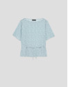 Blue printed crepe blouse - Woman - SS2026 | Roberto Verino