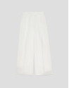 Wide-leg trousers with pleats in off-white ... | Roberto Verino