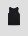 Camiseta tirantes punto canalé negro - Mujer | Roberto Verino