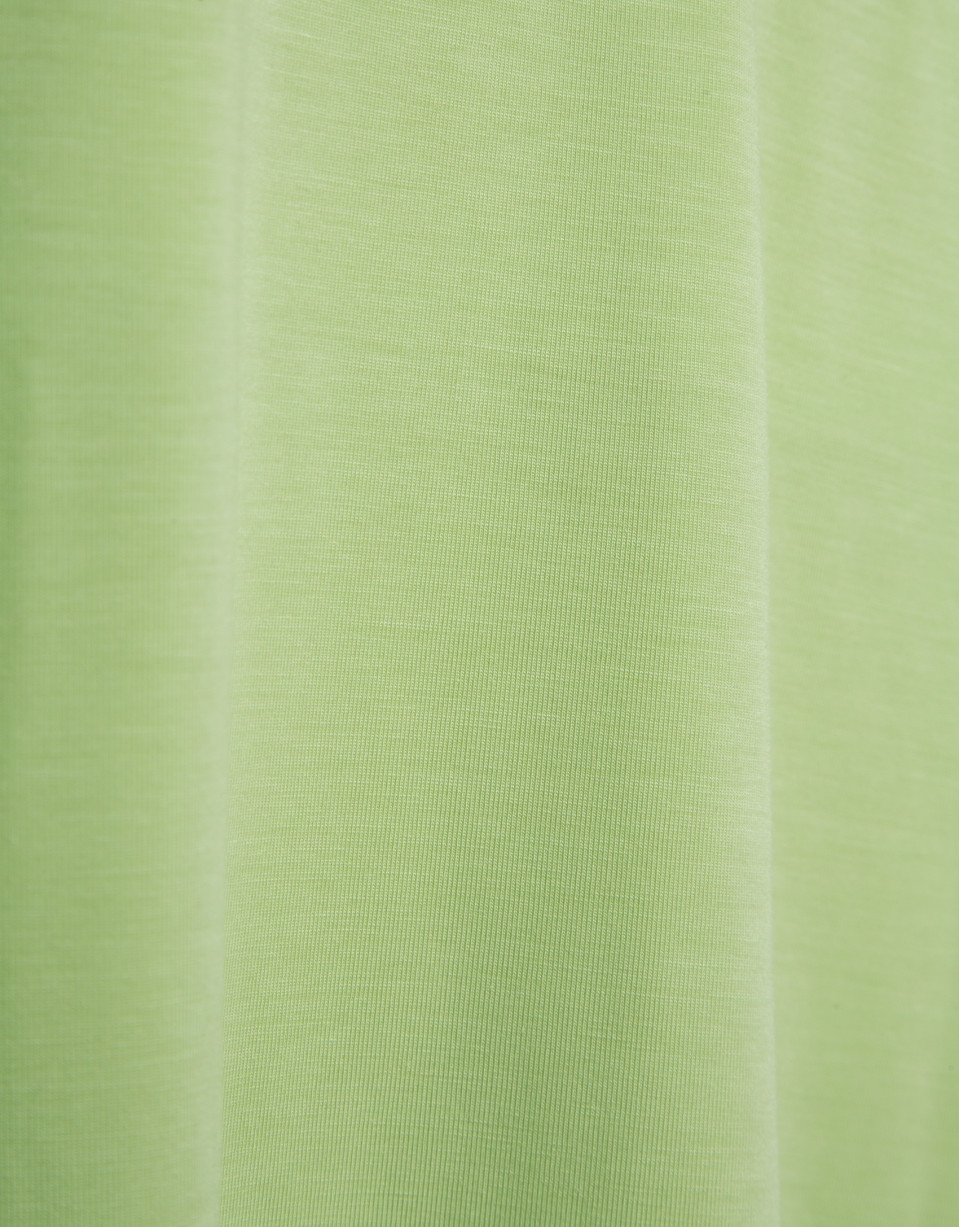 Green t-shirt with gathered shoulder - Woman | Roberto Verino