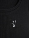 Black ribbed tank top - Woman - SS2026 | Roberto Verino