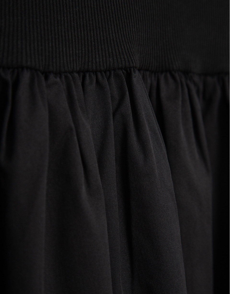 Vestido en tejido combinado punto y algodón ... | Roberto Verino