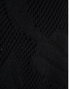 Long black jacket with floral cut-outs - Woman | Roberto Verino