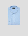 Regular fit light blue linen sports shirt - Man | Roberto Verino