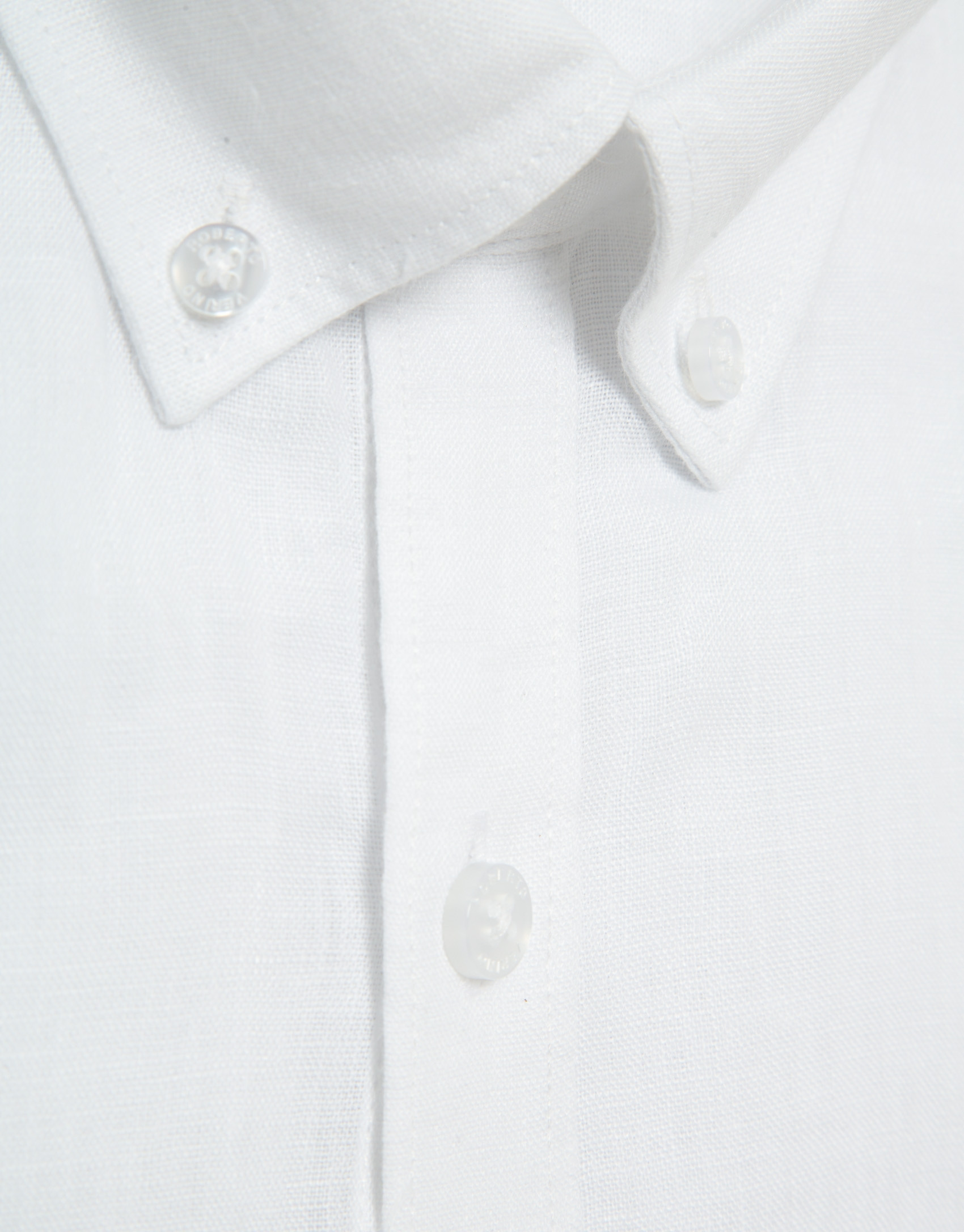 Regular fit white linen sports shirt - Man | Roberto Verino
