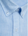 Regular fit light blue linen sports shirt - Man | Roberto Verino