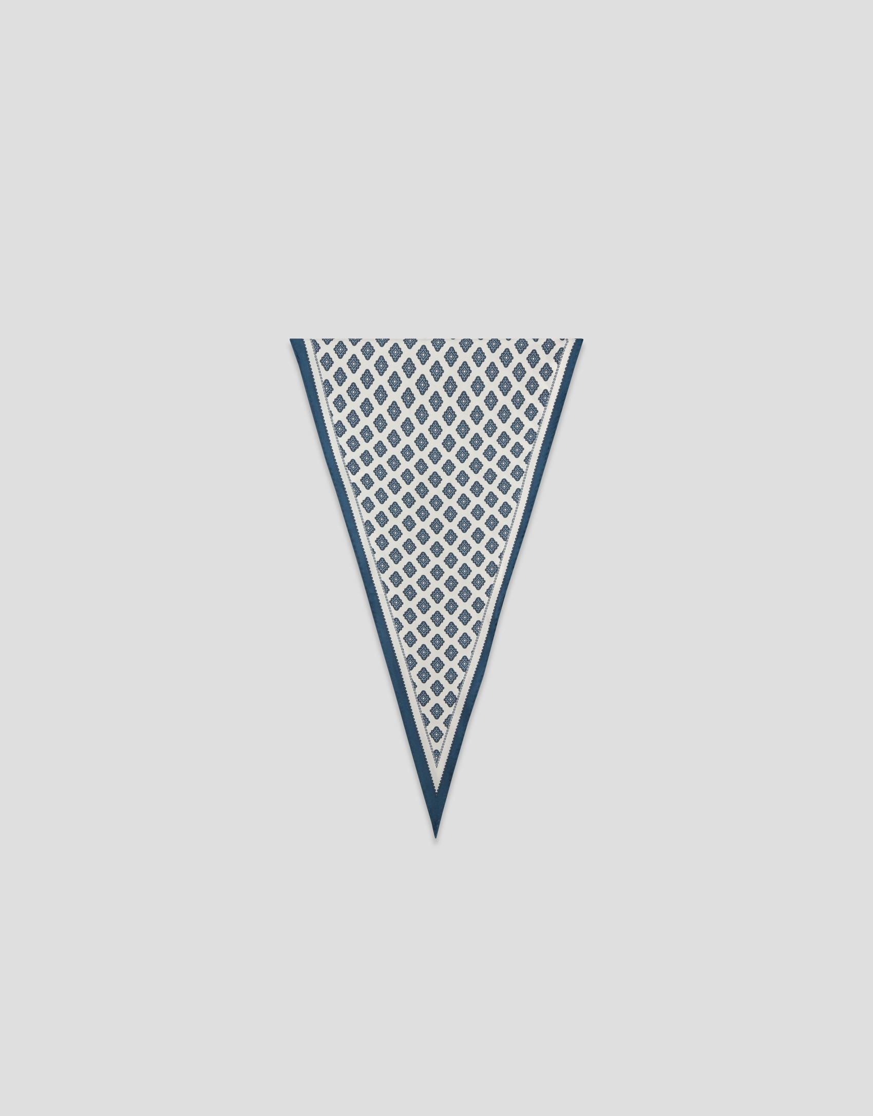 Bandana triangular seda blanca estampado ... | Roberto Verino