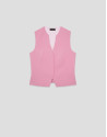Structured pink crepe top - Woman - SS2026 | Roberto Verino