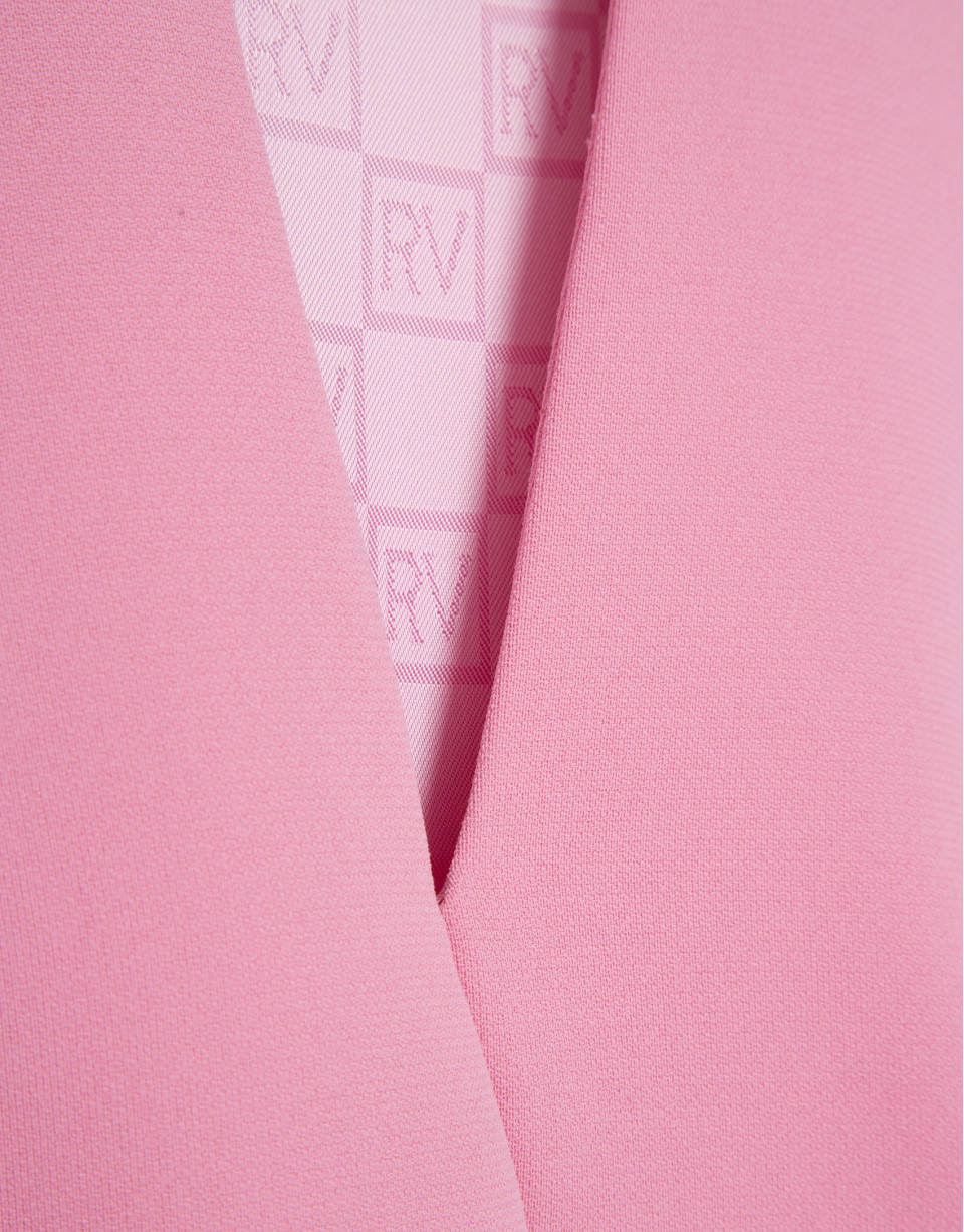 Structured pink crepe top - Woman - SS2026 | Roberto Verino