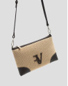 Bolso Vera Messenger beige y piel marrón | Roberto Verino