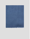 Blue modal scarf with embroidered signature | Roberto Verino