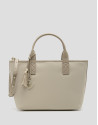 Bolso de mano Dafne Midi nailon beige - Mujer | Roberto Verino