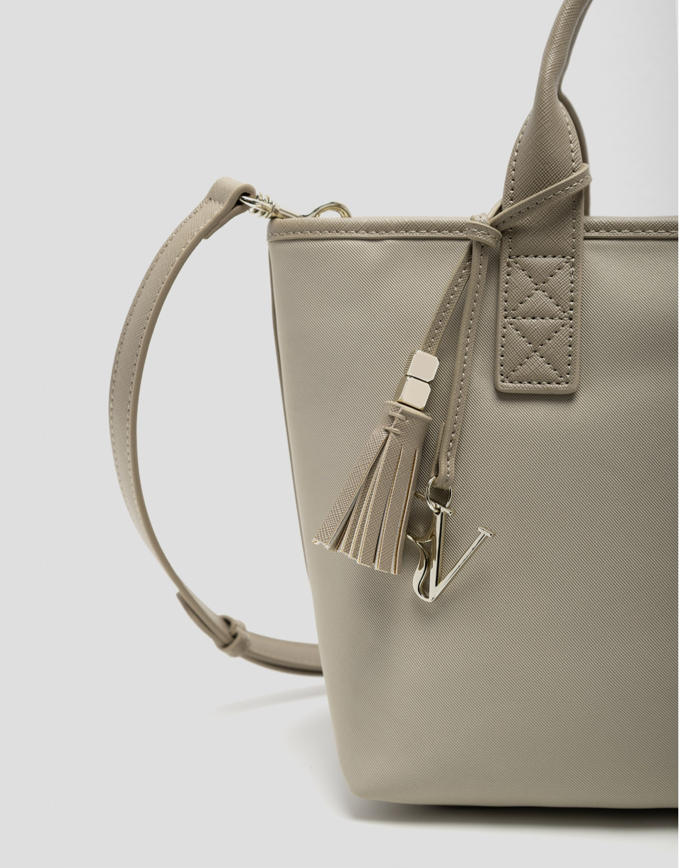 Dafne Midi beige nylon handbag - Woman - SS2026 | Roberto Verino