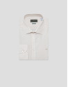 Camisa sport slim fit rayas arena y blanco | Roberto Verino