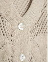 Short-sleeved jacket with floral cut-outs in ... | Roberto Verino