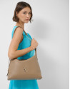 Lila camel leather hobo bag - Woman - SS2026 | Roberto Verino