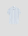 Blusa manga corta seersucker algodón blanco ... | Roberto Verino