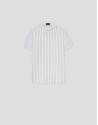 Blusa manga corta seersucker algodón blanco ... | Roberto Verino