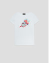 Camiseta algodón blanco con bordado flor | Roberto Verino
