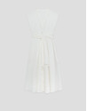 Vestido camisero escote pico crudo - Mujer | Roberto Verino