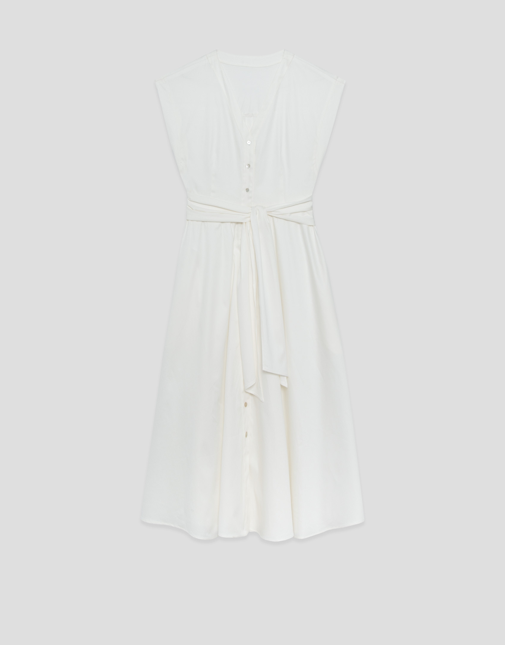 Vestido camisero escote pico crudo - Mujer | Roberto Verino