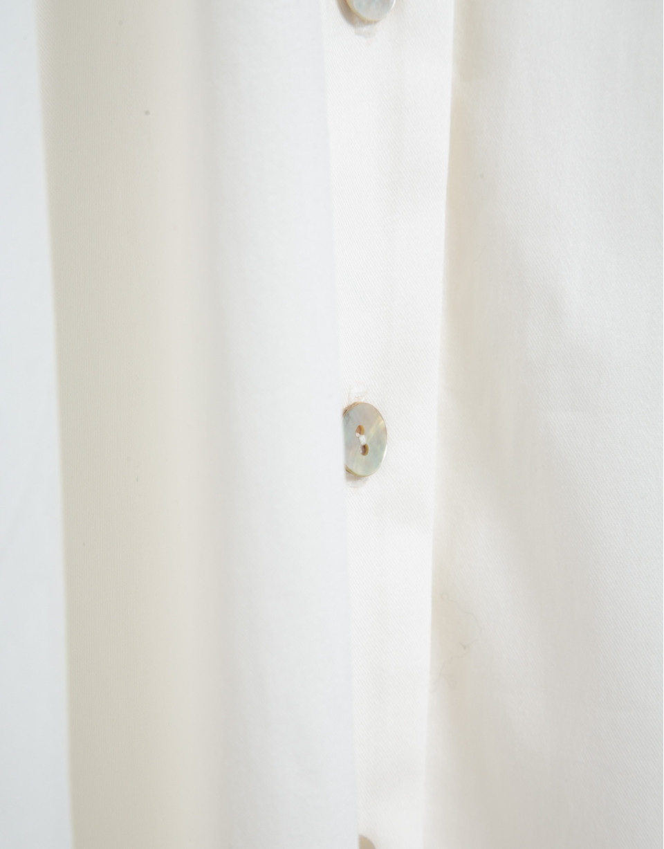 Vestido camisero escote pico crudo - Mujer | Roberto Verino