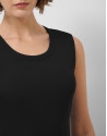Black knit and cotton blend dress - Woman | Roberto Verino