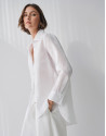 Oversized white linen shirt - Woman - SS2026 | Roberto Verino