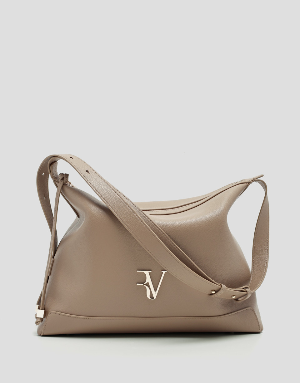 Lila camel leather hobo bag - Woman - SS2026 | Roberto Verino