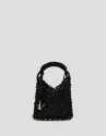 Alison Mini knotted leather handbag in black | Roberto Verino