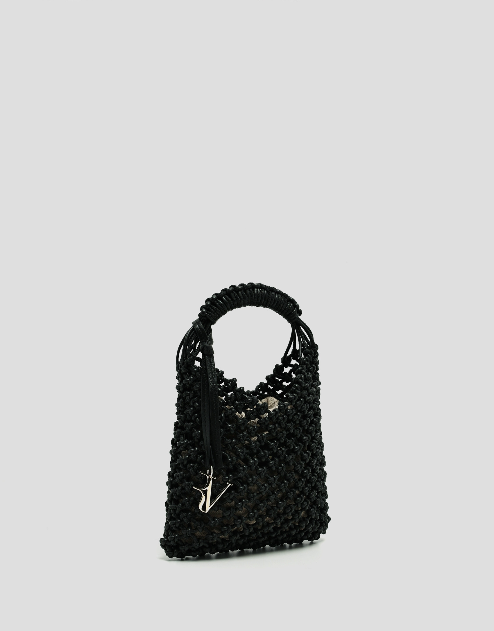 Bolso Alison Mini piel anudada negra - Mujer | Roberto Verino