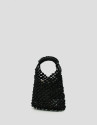 Alison Mini knotted leather handbag in black | Roberto Verino