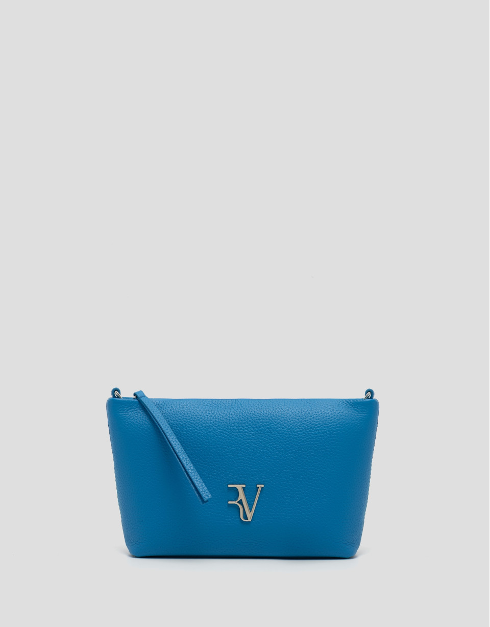 Megan Messenger light blue leather shoulder bag | Roberto Verino