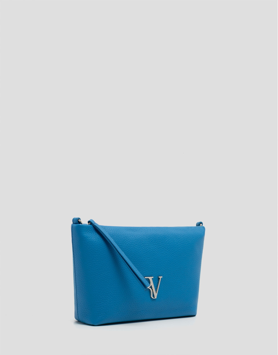Bolso bandolera Megan Messenger piel azul claro | Roberto Verino