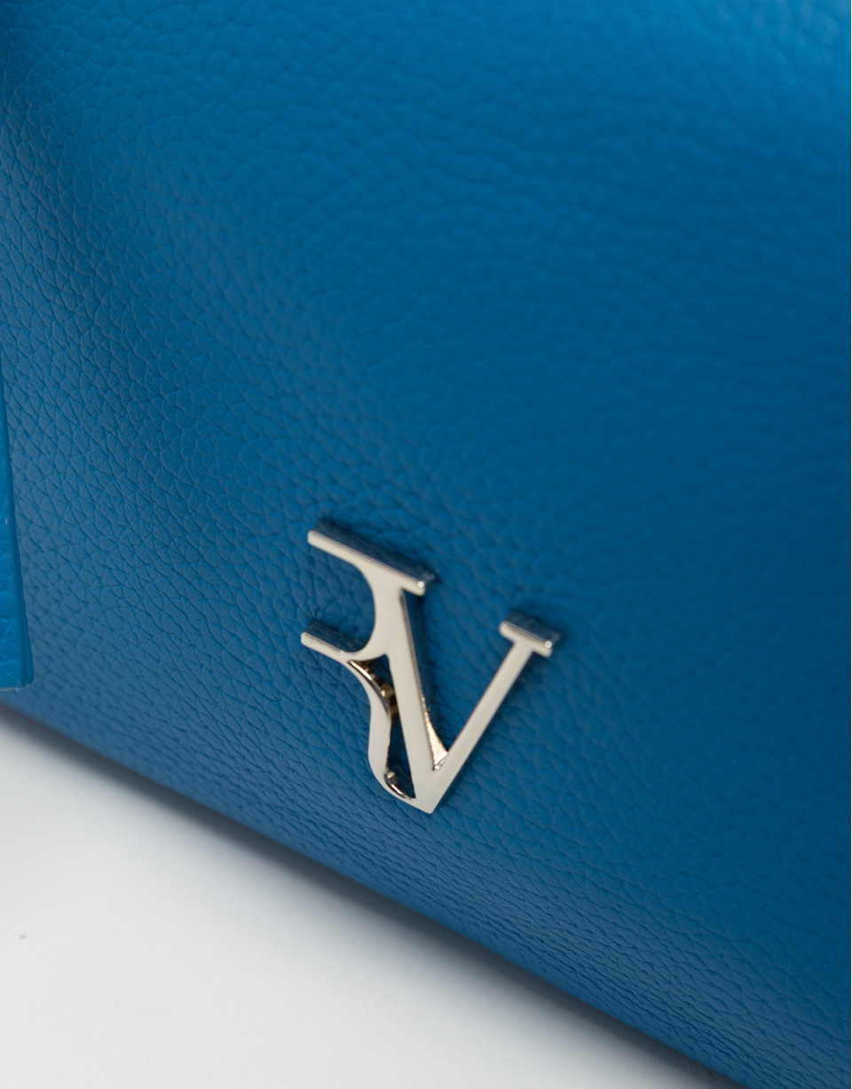 Megan Messenger light blue leather shoulder bag | Roberto Verino