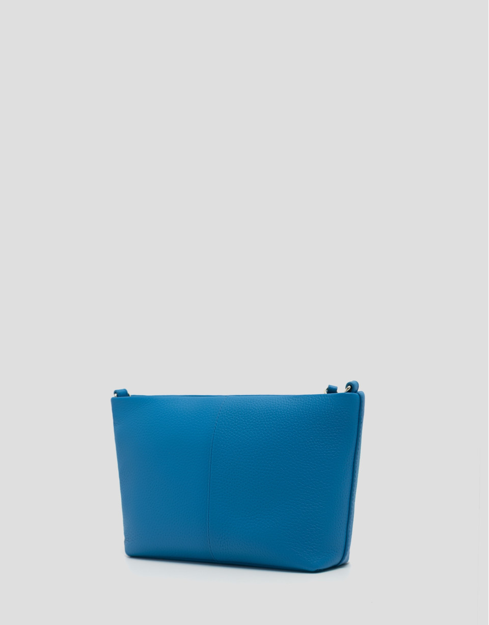 Megan Messenger light blue leather shoulder bag | Roberto Verino