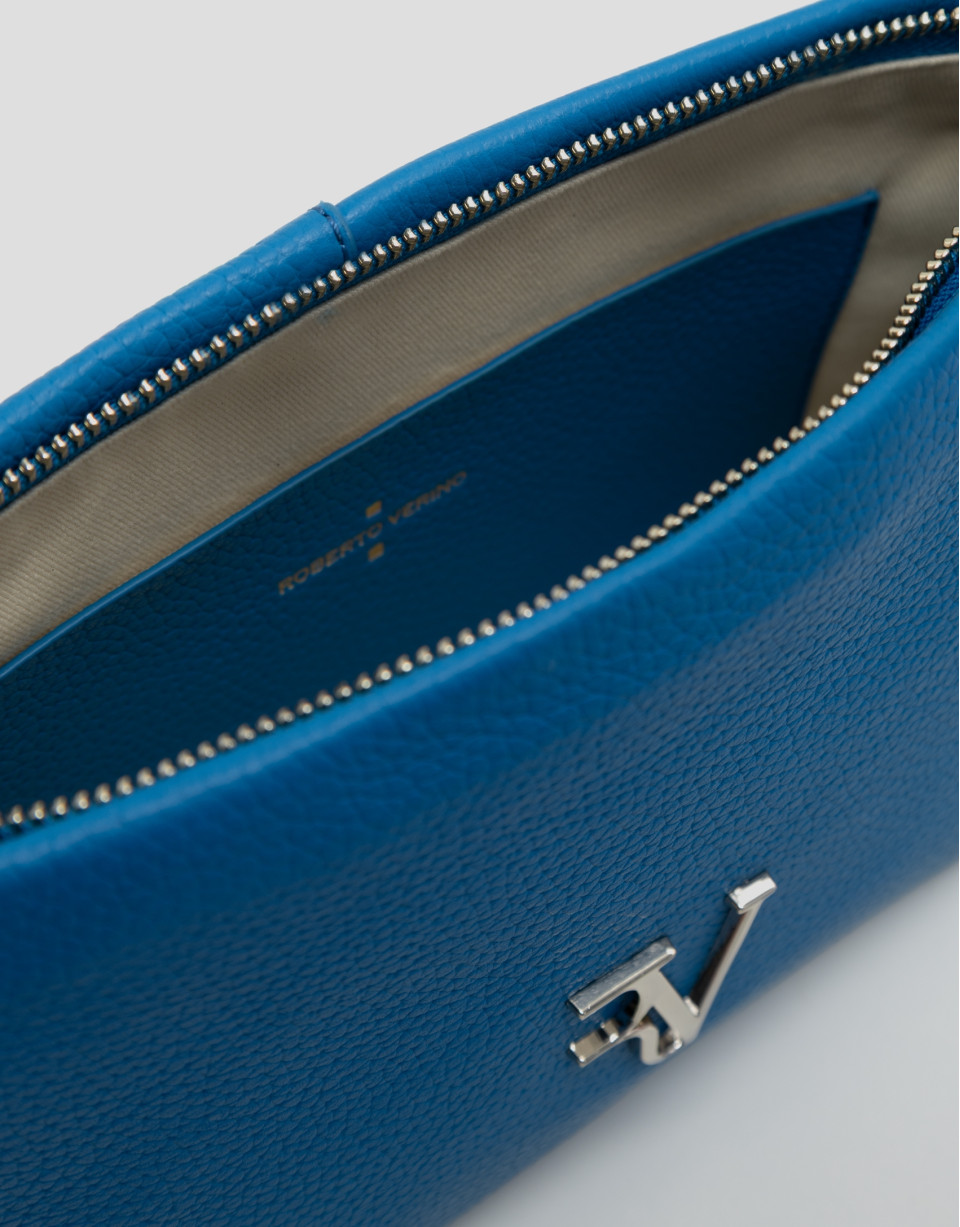 Megan Messenger light blue leather shoulder bag | Roberto Verino