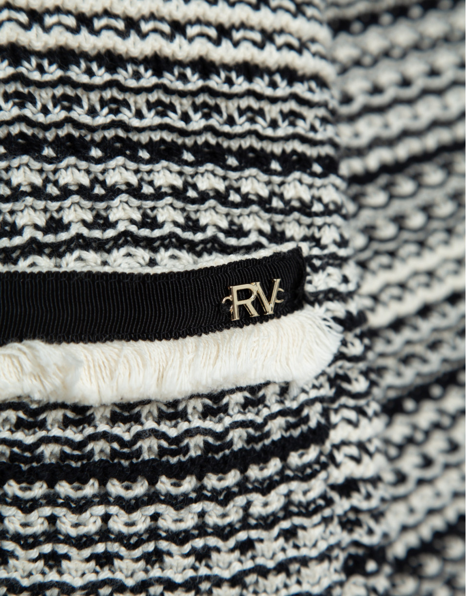 Chaqueta punto de algodón estructura blanco ... | Roberto Verino
