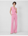 Structured pink crepe top - Woman - SS2026 | Roberto Verino