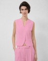 Structured pink crepe top - Woman - SS2026 | Roberto Verino