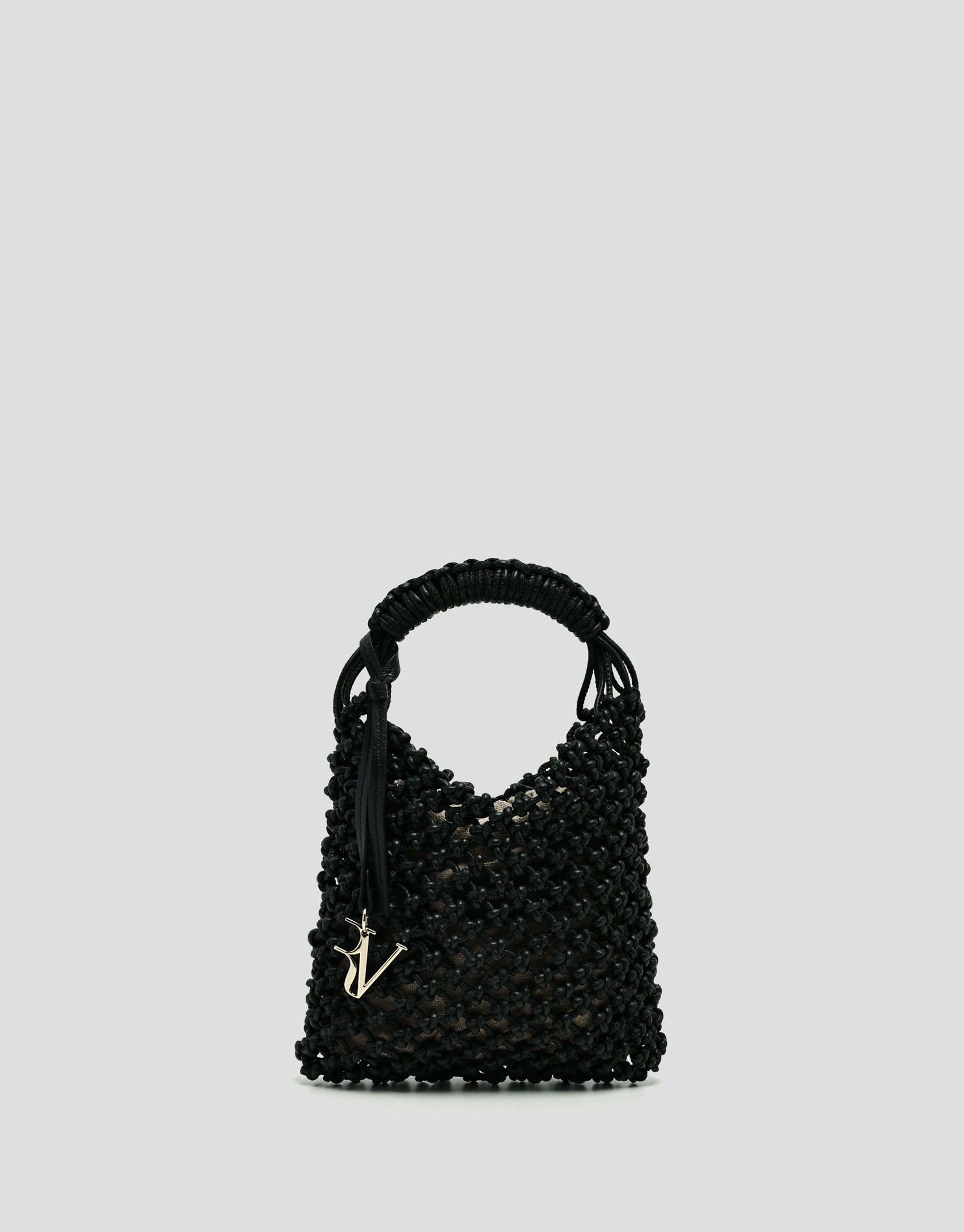 Bolso Alison Mini piel anudada negra - Mujer | Roberto Verino